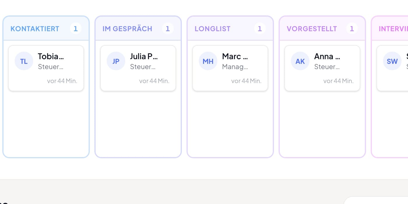 Mandate & Pipeline — Jedes Mandat im Griff, jede Phase im Blick.